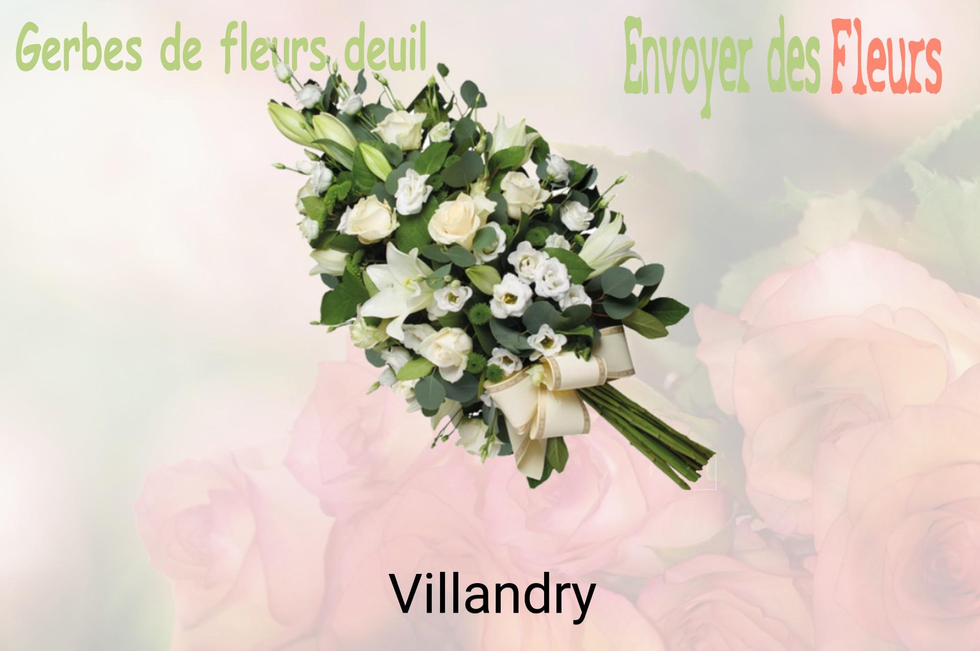 Gerbe de fleurs de deuil livrée à Villandry